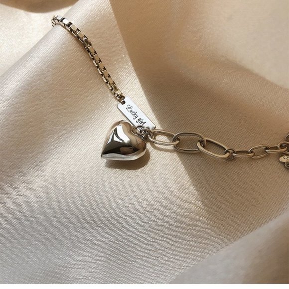 *NEW 925 Sterling Silver Heart Link Chain Anklet - Picture 3 of 13